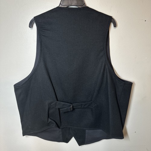 Frontier Classics Vest Wool Herringbone Men's XL Waistcoat Western Cowboy Gray - Picture 3 of 9