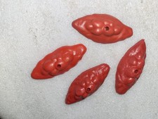 Lot of 4 Modern Plastic Toy Soldier Flag Pole Bases