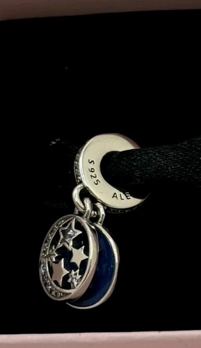 Original Pandora Mond & blauer Himmel baumeln Charm #791993CZ mit Box E26 - Bild 3 von 4