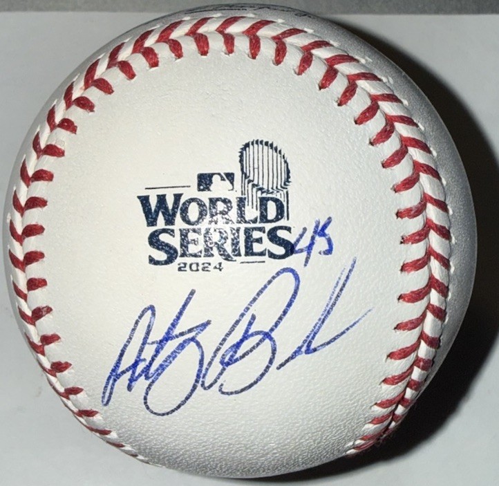 Anthony Banda Autographed 2024 World Series Baseball PSA/DNA COA Dodgers AUTO