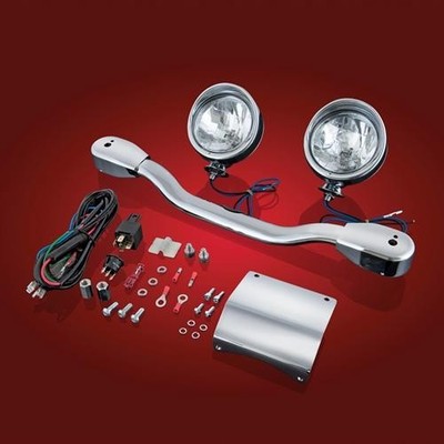 Show Chrome Elliptical Driving Light Kit - 3 1/2in. Diameter Motorcycle 53-132