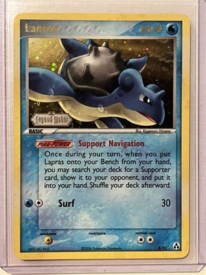 Pokemon TCG Lapras 8/92 EX Legend Maker Reverse Holo Rare Stamped 2006 LP