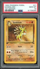 PSA 10 Sandslash 1st Edition Fossil 41/62 Pokemon Card on eBay