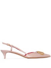 Valentino Garavani Décolleté Pumps with Heel in Elegant Powder Calf Leather