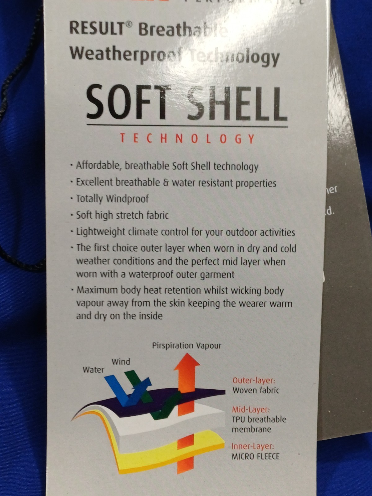 RESULT Performance Soft Shell Jacket Men XS Blue … - image 20