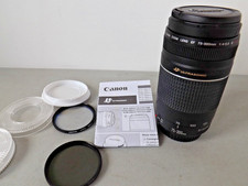 Canon 75-300mm Lens EF F 1:4-5.6 Ultrasonic Zoom Great Condition & Instructions
