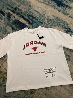 NWT Nike Air Jordan Essentials Boxy Graphic MVP White T-Shirt Men s Sz L