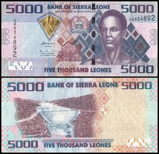 Sierra Leone 5000 Leones, 2013, P-32b, Used