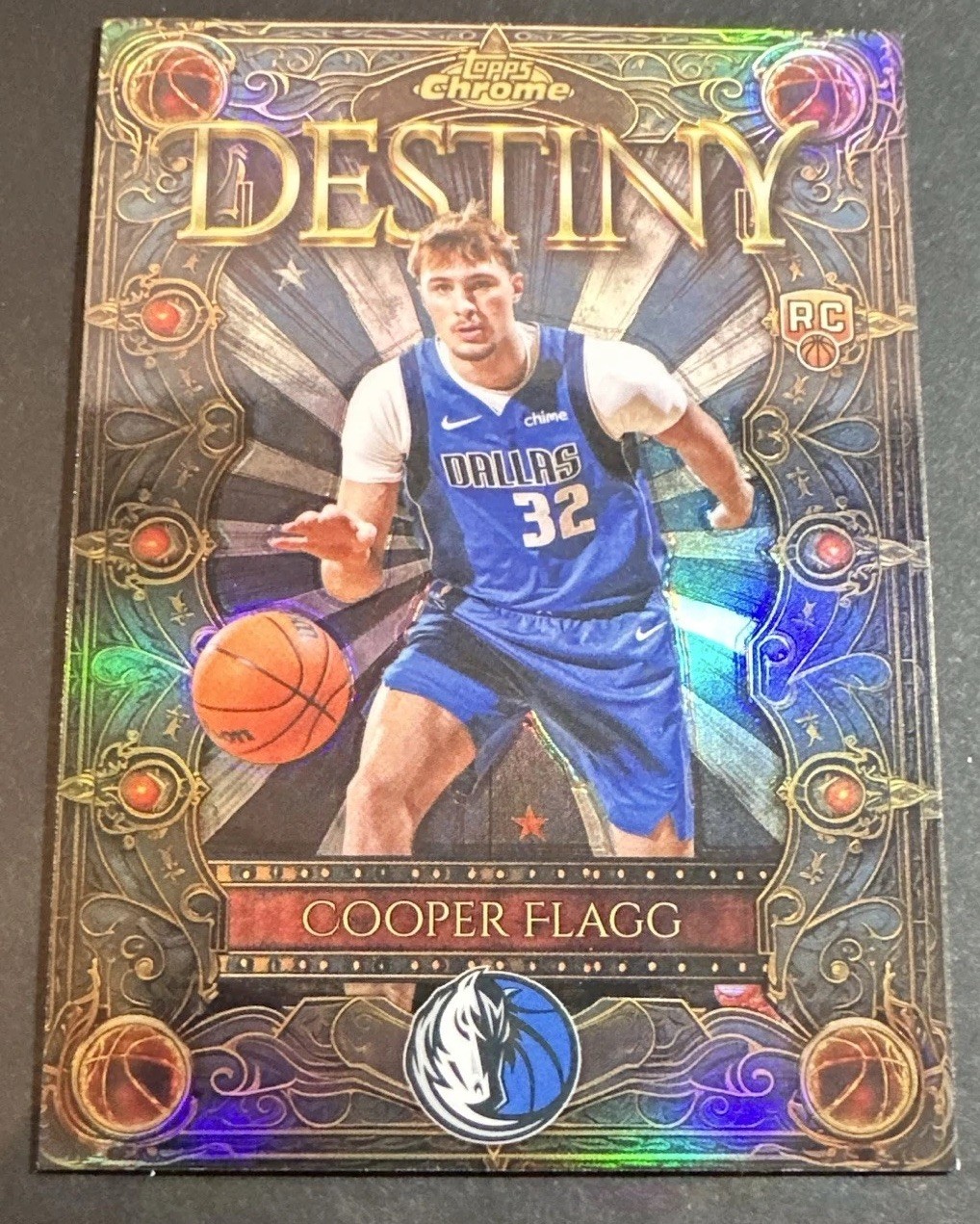 Topps 2025-26 Chrome Destiny Insert Refractor Rookie Cooper Flagg D-1 Mavericks