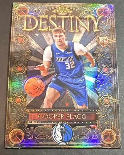 Topps 2025-26 Chrome Destiny Insert Refractor Rookie Cooper Flagg D-1 Mavericks