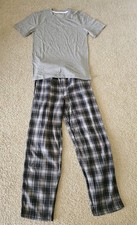 NWOT men teen small pajamas lounge wear set fleece pants shirt fall winter sleep
