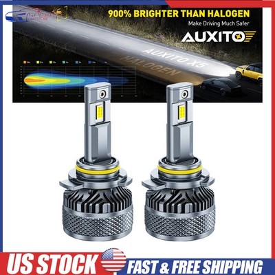 2x 9012 HB3 LED Headlight Bulbs Kit 6500K High Low Beam Super White Bright Lamps