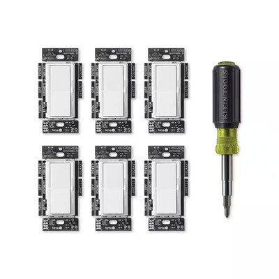 Diva LED+ Dimmer Switch for Dimmable LED, White, Klein 11-In-1 Multi Bit Screwdr