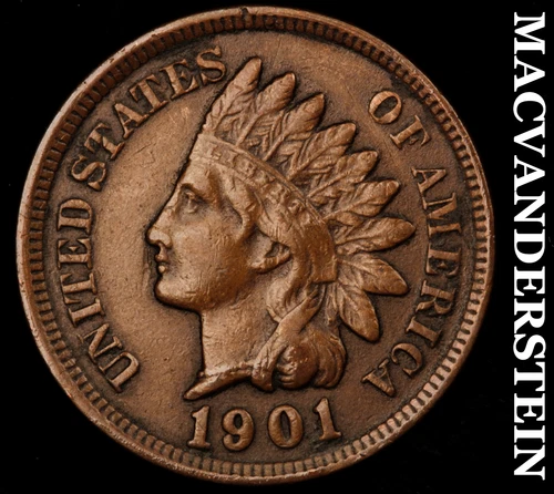 1901 Indian Head Cent- Extra Fine- Better Date No Reserve #J2163