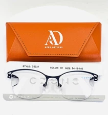 C-ZONE C2337 40 Purple Womens Semi Cat Eye Half Rim Eyeglasses 54-18-140 B:43