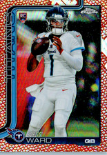 2025-26 Topps Chrome Cam Ward Leather Football Refractor Rookie Card 314 SP