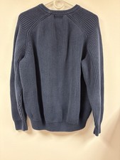 L.L. Bean Men's Pullover Sweater Navy Blue Cotton Knit Size Large NWOT