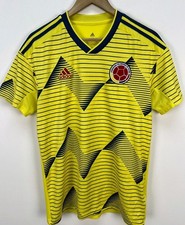 Colombia 2019-20 Home Football Shirt Soccer Jersey Size M Yellow