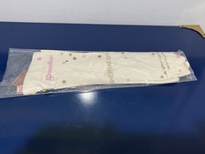 Grandoe Ivory Off White Long Gloves Sz 7 1/2 Cotton Whisper Weights Vtg 50s 60s