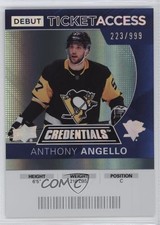 2021-22 Credentials 2020-21 Debut Ticket Access 223/999 Anthony Angello #72 16uw
