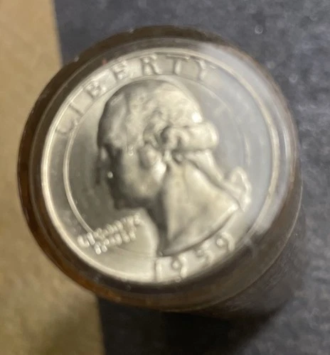 1959  WASHINGTON SILVER QUARTER GEM PROOF 40  ROLL Sealed