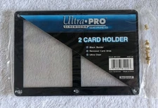 Ultra Pro Series 6-Screw 2-CARD Double Holder Black Hard Screwdown Recessed