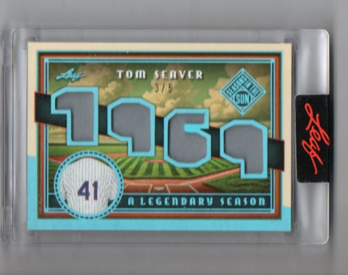 2025 LEAF SEASONS IN THE SUN TOM SEAVER 4 "1969" RELIC CARD #3/5