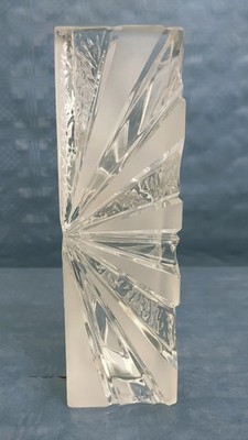 Vase Warmensteinach Bleikristall Polar Series Sunburst rechteckig 20 cm / 6x6 cm