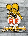 VINTAGE RATFINK R.F. RAT SERVICE GAS STATION GASOLINE PUMP PORCELAIN OIL SIGN