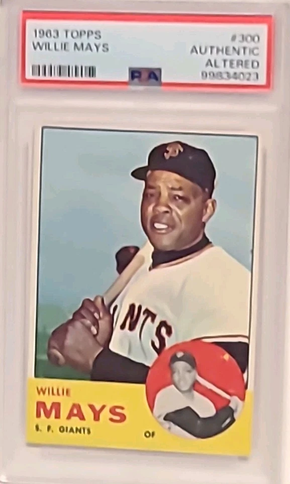 1963 TOPPS #300 WILLIE MAYS Classificação PSA Autêntico HOF Bons Cantos sem vincos - Imagem 3 de 4