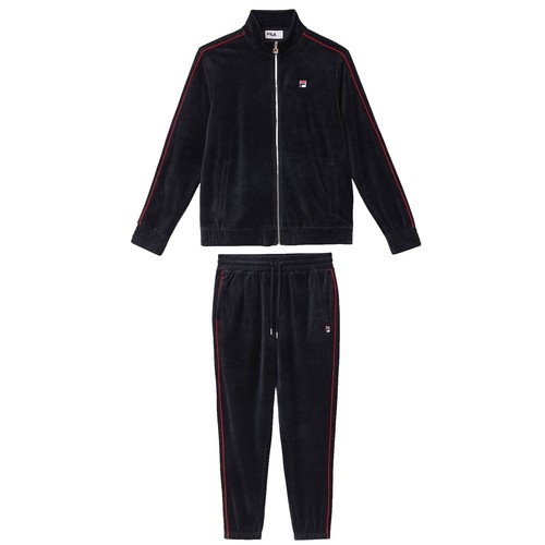 Vintage style Y2K 90s Black Gold velour L Zip Up track jacket