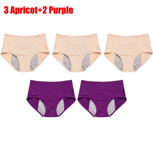 5 pezzi slip mutandine donna periodo mestruale taglie forti cotone antiperdite - Foto 17 di 24