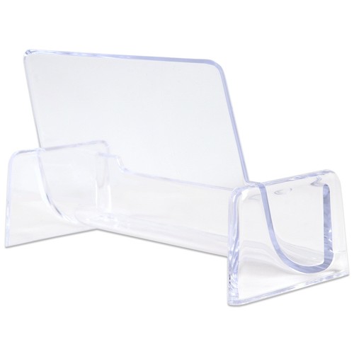 12 pcs Clear Acrylic Desktop office Business Card Holders Display Stand plastic - Picture 5 of 5