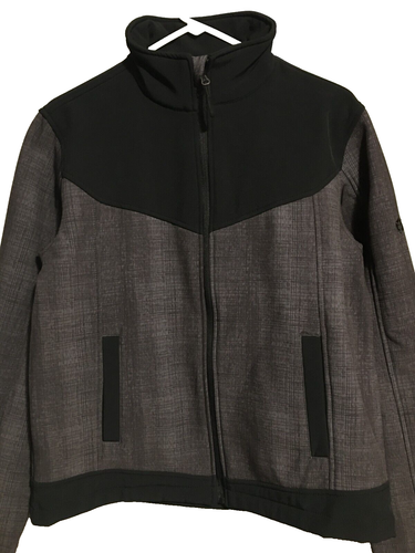 Softshell Jacket Boys Size 18/20 Black & Gray Zip Front Fleece Lining Pockets - Picture 17 of 17