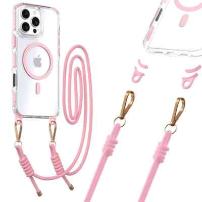 FÜR APPLE IPHONE 17 AIR - Band mit MagSafe Cover Case Hülle Handy Tasche ROSA