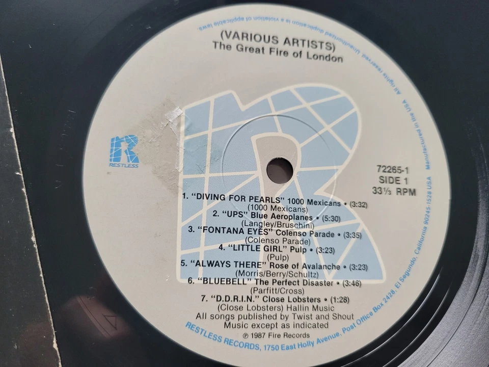 GREAT FIRE OF LONDON Pulp Rose of Avalanche Close Lobsters 1989 INDIE BRIT POP - Image 2 of 4