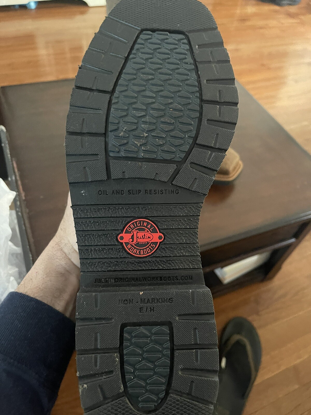 Justin 14ee 4527 Scottsbluff Grey steel toe boots eBay