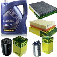 MANN-FILTER Inspektionspaket Mannol 5L Classic 10W-40 FüR Seat Ibiza Ii 1.9 D