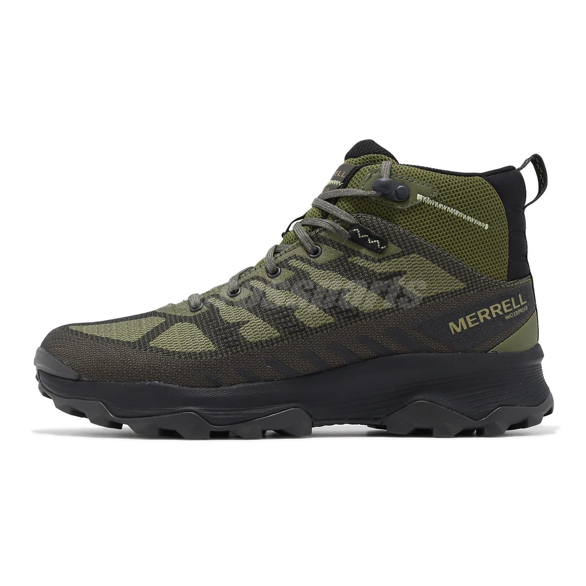 Merrell Speed Eco Mid Mosstone Green Men Water Repellent Outdoors 