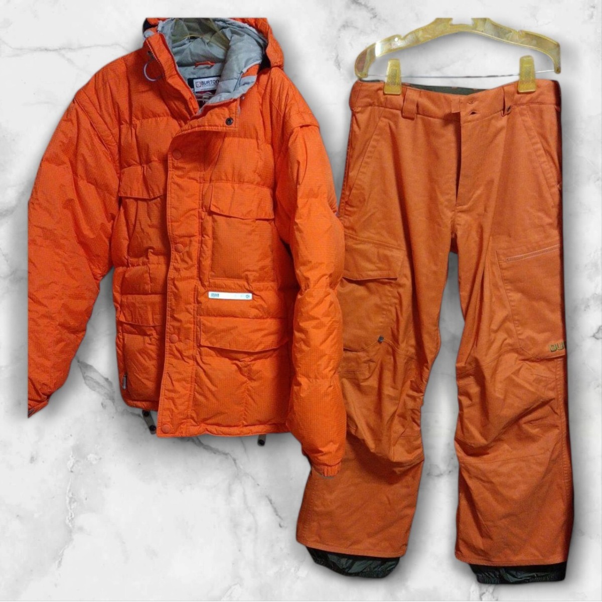 Burton Men'S Snowboard Jacket Pants Set M, Down, Warm, Used