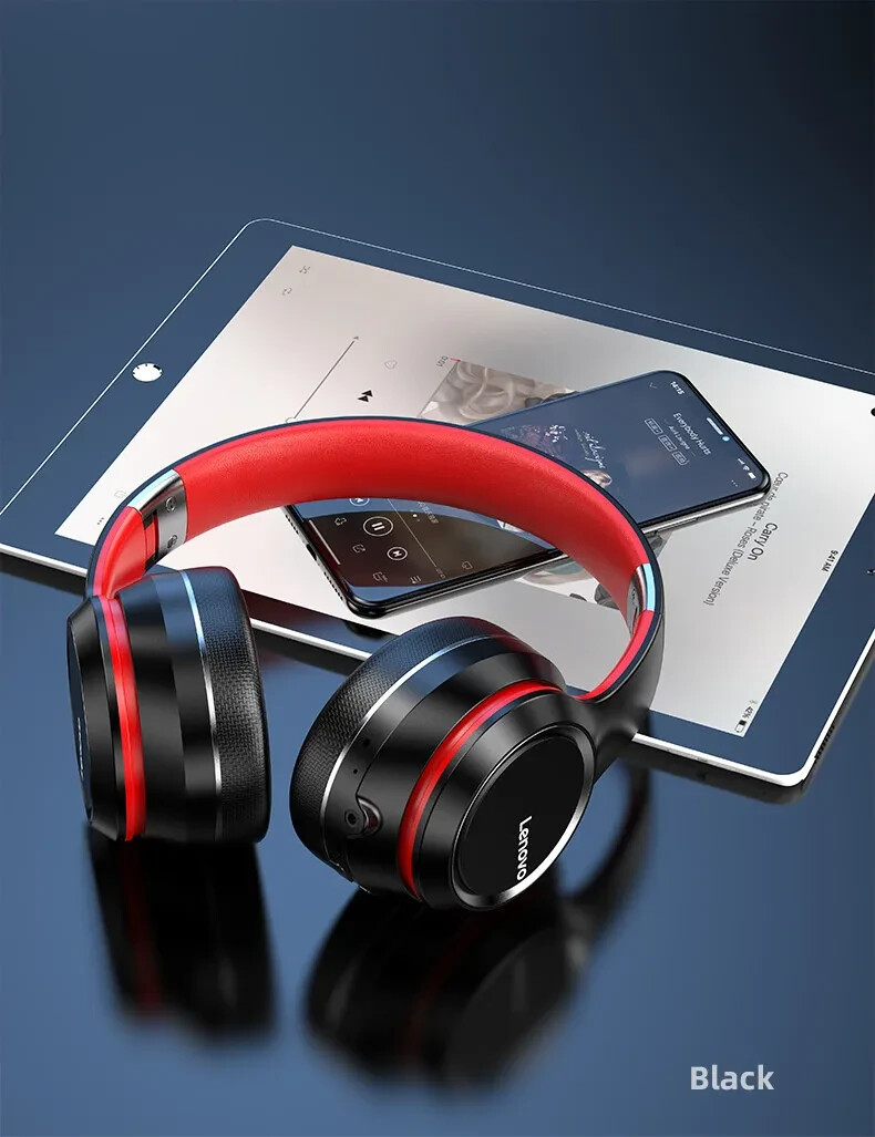 Auricolari Bluetooth Lenovo Cuffie Wireless Pieghevoli Cancellazione Del Rumore
