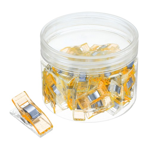 50pcs Fabric Sewing Clips with Box Quilting Binding Clamp Craft