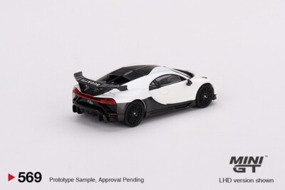 BUGATTI CHIRON PUR SPORT WHITE 1/64 DIECAST MODEL CAR BY MINI GT