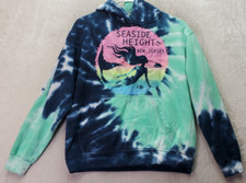Jon Lauren Mermaid Hoodie Girls Large Multi Tie Dye Seaside Heights Long Sleeve