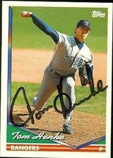 Tom Henke autographed Baseball Card (Texas Rangers) 1994 Topps #644