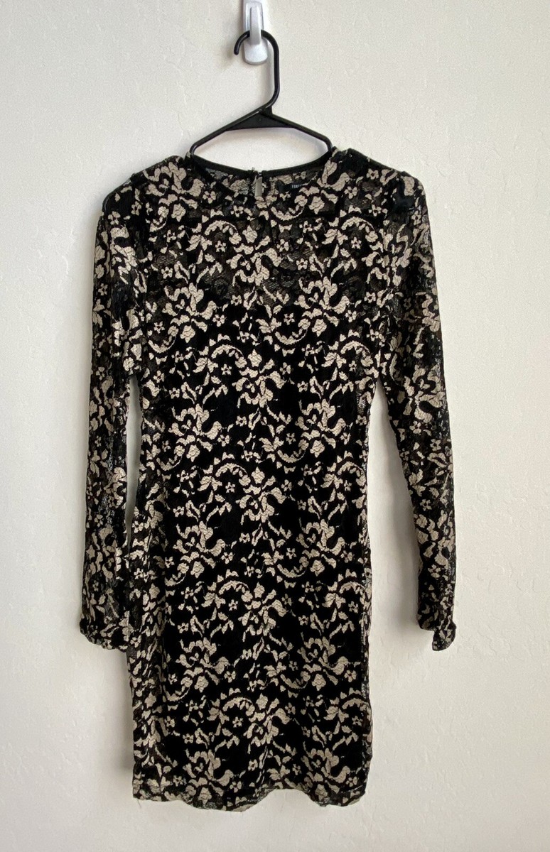 black lace mini dress forever 21 Eyelash Lace Bow Mini Dress in Black-swatch main image 0