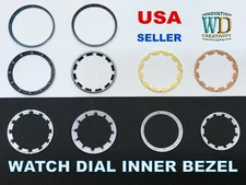 DIAL CHAPTER INNER BEZEL RING WATCH PARTS BLACK BLUE WHITE FIX SEIKO ORIENT 