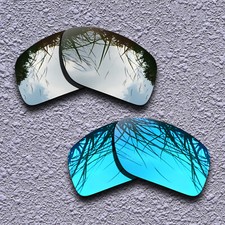 US Silver Blue Replacement Lenses For-Oakley Split Shot Polarized