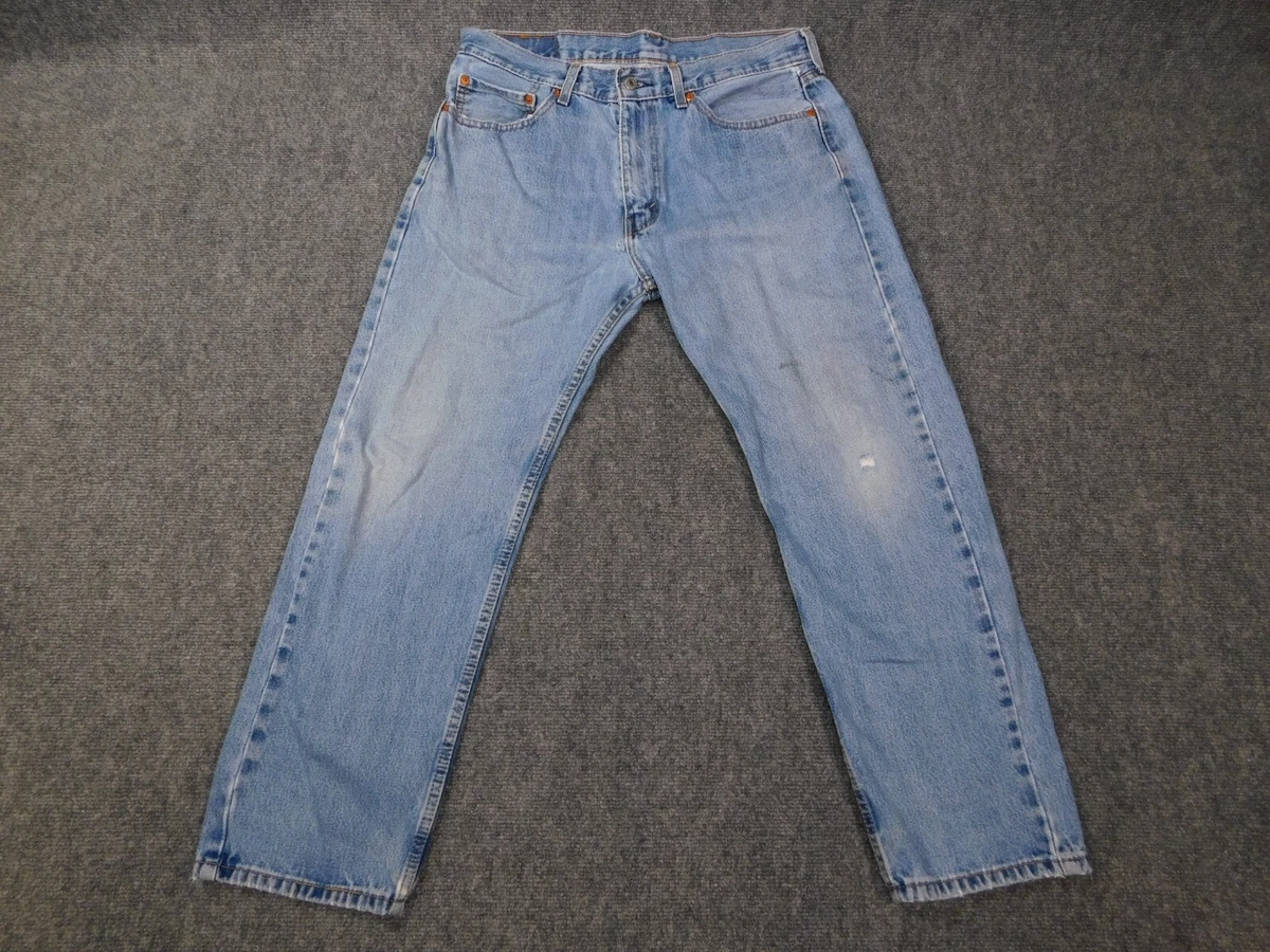 Levis 505 Jeans Mens 36x29 Blue Straight Classic Denim Medium Wash Work Wear