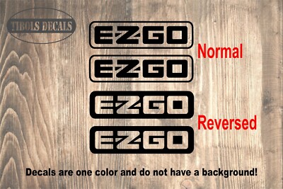 x2 EZGO Golf Cart Decals, EZGO Stickers, Pick Style and Color